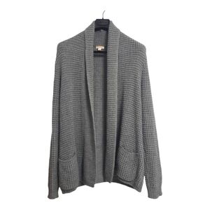 Merona Gray  100% Acrilyc Cardigan Knit Sweater Size Large